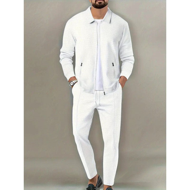 Men's Waffle Zip-Up Collar Slim Fit Cardigan Jacket with Pockets - 2 Piece Set - F.Market560042C899B041F3ABB981FA5964783CeproloSMen's Waffle Zip-Up Collar Slim Fit Cardigan Jacket with Pockets - 2 Piece SetMen's Waffle Zip-Up Collar Slim Fit Cardigan Jacket with Pockets - 2 Piece Set