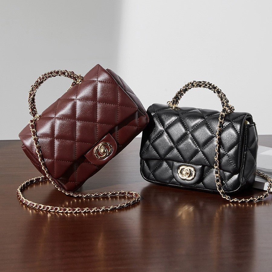Metal chain diamond grid handbag - F.MarketDBA3CC09ADE943AC9389E11B09052639eprolo19*7*13cmMetal chain diamond grid handbagMetal chain diamond grid handbag