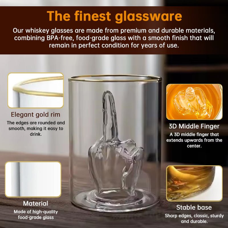 Middle Finger Whiskey Glass with 3D Finger Inside - Funny Novelty Glass for Bourbon Scotch Cocktails, Unique Gift for Men - F.Market5B4AE123136D4A59A065B78A9E8A068BeproloMiddle Finger Whiskey Glass with 3D Finger Inside - Funny Novelty Glass for Bourbon Scotch Cocktails, Unique Gift for MenMiddle Finger Whiskey Glass with 3D Finger Inside - Funny Novelty Glass for Bourbon Scotch Cocktails, Unique Gift for Men