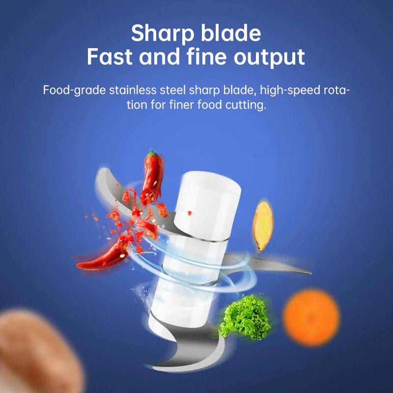 Mini Automatic Portable Food Processor, Triple Blade, USB 250 mL Electric Bivolt - F.Market4D2E003C3A8142DABB5EAE9B2907B39BeproloMini Automatic Portable Food Processor, Triple Blade, USB 250 mL Electric BivoltMini Automatic Portable Food Processor, Triple Blade, USB 250 mL Electric Bivolt