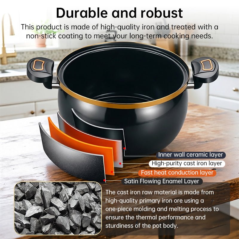 Modern 7L Micro-Pressure Soup Pot - 27cm Non-Stick Stewing Casserole, Includes Spoon, Safe for Induction & Gas Cooking - F.Market656ED751EC0A48169956B4EE8148A008eproloModern 7L Micro-Pressure Soup Pot - 27cm Non-Stick Stewing Casserole, Includes Spoon, Safe for Induction & Gas CookingModern 7L Micro-Pressure Soup Pot - 27cm Non-Stick Stewing Casserole, Includes Spoon, Safe for Induction & Gas Cooking