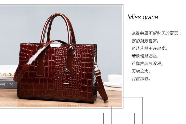New Foreign Trade Women's Bag Trendy Crocodile Pattern Portable European and American Shoulder Crossbody Tote Bag Cross-Border Dropshipping Global - F.MarketbrownF.MarketNew Foreign Trade Women's Bag Trendy Crocodile Pattern Portable European and American Shoulder Crossbody Tote Bag Cross-Border Dropshipping GlobalNew Foreign Trade Women's Bag Trendy Crocodile Pattern Portable European and American Shoulder Crossbody Tote Bag Cross-Border Dropshipping Global