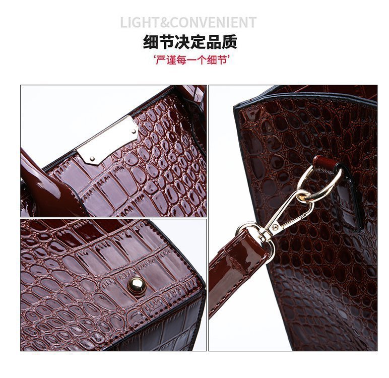 New Foreign Trade Women's Bag Trendy Crocodile Pattern Portable European and American Shoulder Crossbody Tote Bag Cross-Border Dropshipping Global - F.MarketbrownF.MarketNew Foreign Trade Women's Bag Trendy Crocodile Pattern Portable European and American Shoulder Crossbody Tote Bag Cross-Border Dropshipping GlobalNew Foreign Trade Women's Bag Trendy Crocodile Pattern Portable European and American Shoulder Crossbody Tote Bag Cross-Border Dropshipping Global