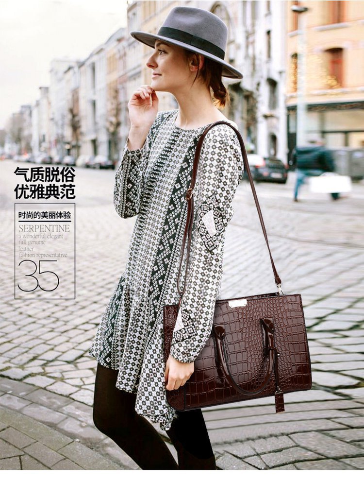 New Foreign Trade Women's Bag Trendy Crocodile Pattern Portable European and American Shoulder Crossbody Tote Bag Cross-Border Dropshipping Global - F.MarketbrownF.MarketNew Foreign Trade Women's Bag Trendy Crocodile Pattern Portable European and American Shoulder Crossbody Tote Bag Cross-Border Dropshipping GlobalNew Foreign Trade Women's Bag Trendy Crocodile Pattern Portable European and American Shoulder Crossbody Tote Bag Cross-Border Dropshipping Global