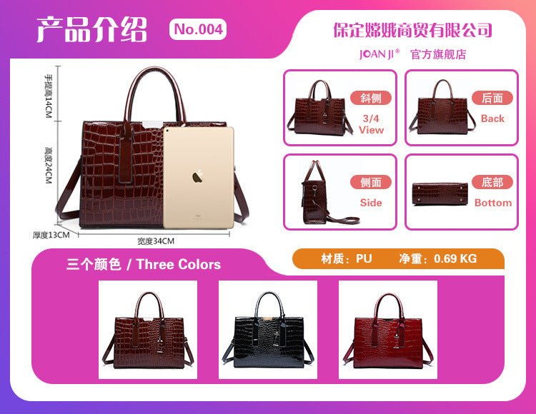 New Foreign Trade Women's Bag Trendy Crocodile Pattern Portable European and American Shoulder Crossbody Tote Bag Cross-Border Dropshipping Global - F.MarketbrownF.MarketNew Foreign Trade Women's Bag Trendy Crocodile Pattern Portable European and American Shoulder Crossbody Tote Bag Cross-Border Dropshipping GlobalNew Foreign Trade Women's Bag Trendy Crocodile Pattern Portable European and American Shoulder Crossbody Tote Bag Cross-Border Dropshipping Global