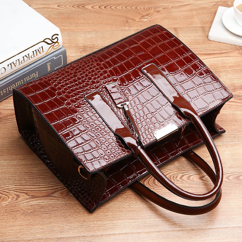 New Foreign Trade Women's Bag Trendy Crocodile Pattern Portable European and American Shoulder Crossbody Tote Bag Cross-Border Dropshipping Global - F.MarketbrownF.MarketNew Foreign Trade Women's Bag Trendy Crocodile Pattern Portable European and American Shoulder Crossbody Tote Bag Cross-Border Dropshipping GlobalNew Foreign Trade Women's Bag Trendy Crocodile Pattern Portable European and American Shoulder Crossbody Tote Bag Cross-Border Dropshipping Global