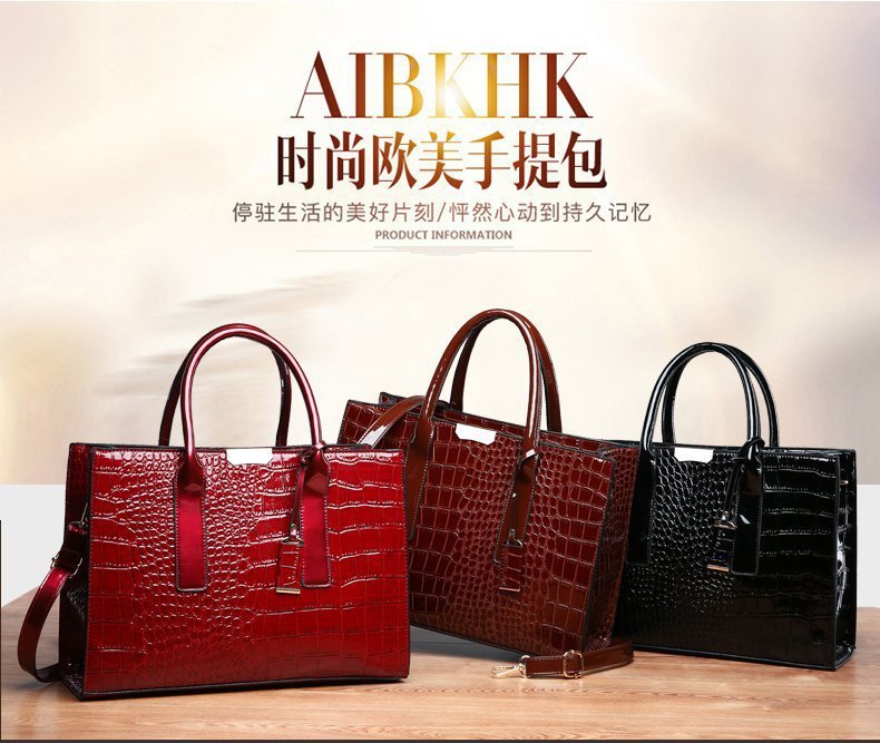 New Foreign Trade Women's Bag Trendy Crocodile Pattern Portable European and American Shoulder Crossbody Tote Bag Cross-Border Dropshipping Global - F.MarketbrownF.MarketNew Foreign Trade Women's Bag Trendy Crocodile Pattern Portable European and American Shoulder Crossbody Tote Bag Cross-Border Dropshipping GlobalNew Foreign Trade Women's Bag Trendy Crocodile Pattern Portable European and American Shoulder Crossbody Tote Bag Cross-Border Dropshipping Global