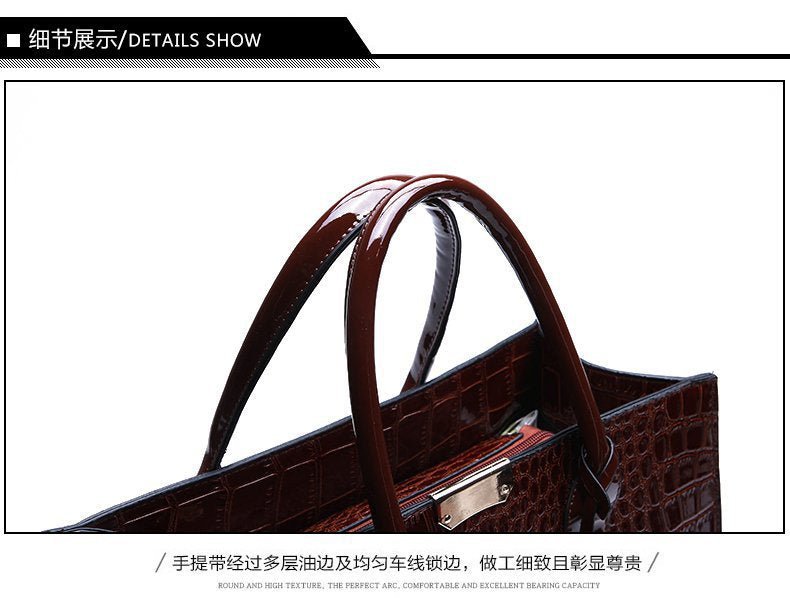 New Foreign Trade Women's Bag Trendy Crocodile Pattern Portable European and American Shoulder Crossbody Tote Bag Cross-Border Dropshipping Global - F.MarketbrownF.MarketNew Foreign Trade Women's Bag Trendy Crocodile Pattern Portable European and American Shoulder Crossbody Tote Bag Cross-Border Dropshipping GlobalNew Foreign Trade Women's Bag Trendy Crocodile Pattern Portable European and American Shoulder Crossbody Tote Bag Cross-Border Dropshipping Global