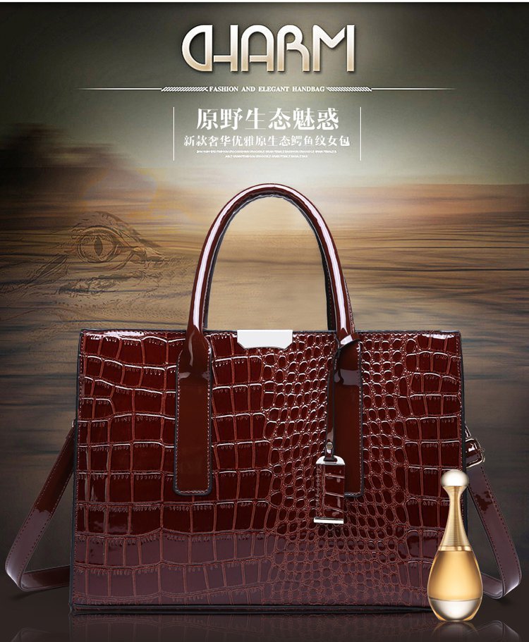New Foreign Trade Women's Bag Trendy Crocodile Pattern Portable European and American Shoulder Crossbody Tote Bag Cross-Border Dropshipping Global - F.MarketbrownF.MarketNew Foreign Trade Women's Bag Trendy Crocodile Pattern Portable European and American Shoulder Crossbody Tote Bag Cross-Border Dropshipping GlobalNew Foreign Trade Women's Bag Trendy Crocodile Pattern Portable European and American Shoulder Crossbody Tote Bag Cross-Border Dropshipping Global