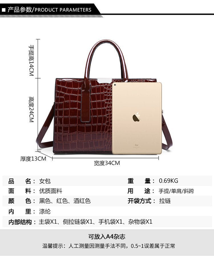 New Foreign Trade Women's Bag Trendy Crocodile Pattern Portable European and American Shoulder Crossbody Tote Bag Cross-Border Dropshipping Global - F.MarketbrownF.MarketNew Foreign Trade Women's Bag Trendy Crocodile Pattern Portable European and American Shoulder Crossbody Tote Bag Cross-Border Dropshipping GlobalNew Foreign Trade Women's Bag Trendy Crocodile Pattern Portable European and American Shoulder Crossbody Tote Bag Cross-Border Dropshipping Global