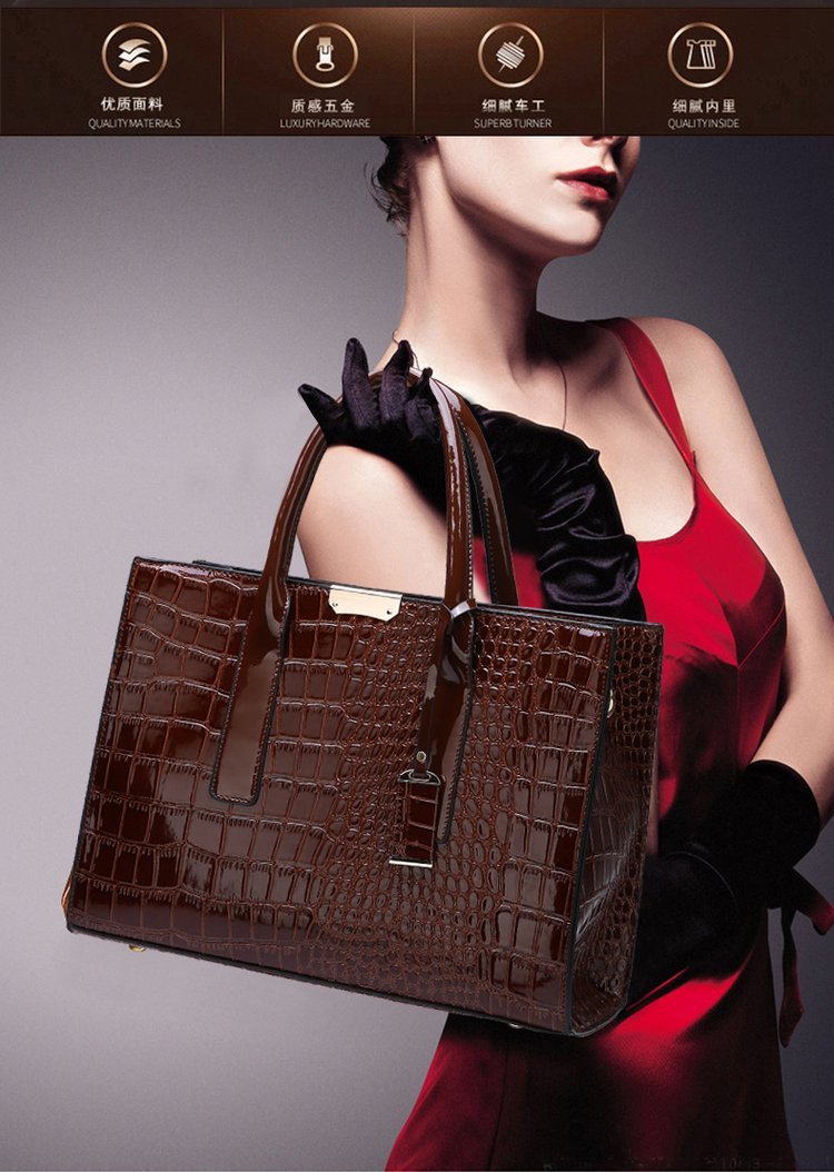 New Foreign Trade Women's Bag Trendy Crocodile Pattern Portable European and American Shoulder Crossbody Tote Bag Cross-Border Dropshipping Global - F.MarketbrownF.MarketNew Foreign Trade Women's Bag Trendy Crocodile Pattern Portable European and American Shoulder Crossbody Tote Bag Cross-Border Dropshipping GlobalNew Foreign Trade Women's Bag Trendy Crocodile Pattern Portable European and American Shoulder Crossbody Tote Bag Cross-Border Dropshipping Global