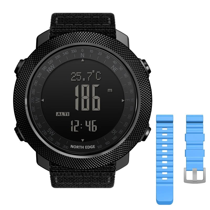 NORTH EDGE Men's Sport Digital Watch Hours Running Swimming Military Army Watches Altimeter Barometer Compass Waterproof 50m - F.Market14:173Black-Blue;200007763:201336100F.MarketChina MainlandNORTH EDGE Men's Sport Digital Watch Hours Running Swimming Military Army Watches Altimeter Barometer Compass Waterproof 50mNORTH EDGE Men's Sport Digital Watch Hours Running Swimming Military Army Watches Altimeter Barometer Compass Waterproof 50m