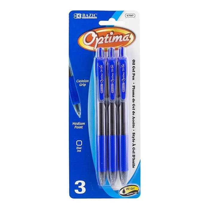 Optima Blue Oil-Gel Ink Retractable Pen w/ Grip (3/Pack) - F.Market1797F.MarketOptima Blue Oil-Gel Ink Retractable Pen w/ Grip (3/Pack)Optima Blue Oil-Gel Ink Retractable Pen w/ Grip (3/Pack)