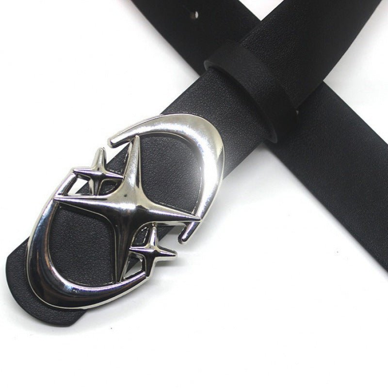 Original Design Double Crescent Moon Cross Star Buckle Belt - F.Market355B328969D3462DB98110EBE4929A20eproloLength 102cm, Width 2.8cmOriginal Design Double Crescent Moon Cross Star Buckle BeltOriginal Design Double Crescent Moon Cross Star Buckle Belt