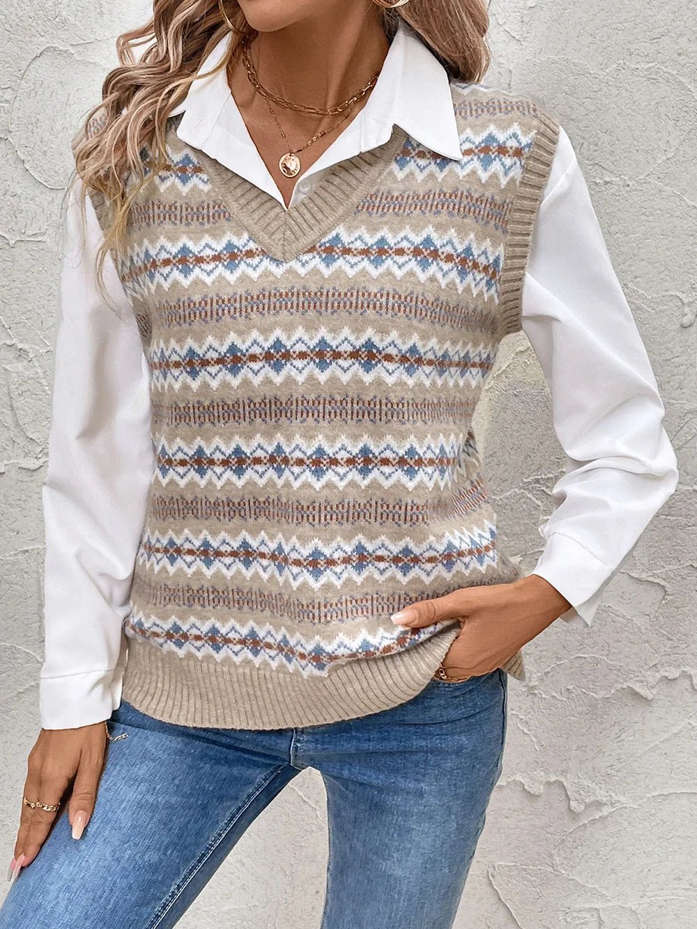 Perfee V-Neck Sweater Vest - F.Market88D9052E6E454CD9BE918380EF540778eproloLPerfee V-Neck Sweater VestPerfee V-Neck Sweater Vest