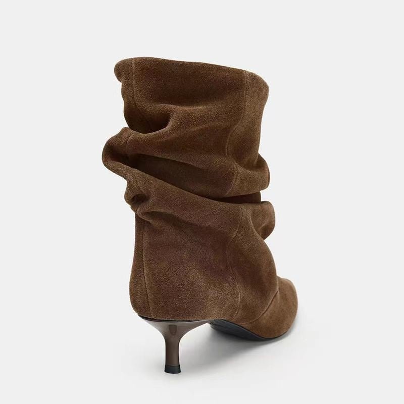 Pleated Mid-Calf Boots for Women Pointed Toe Medium Heel Velvet Boots - F.Market063F9E9EF9CB472AA540568B824890E3eprolo35Pleated Mid-Calf Boots for Women Pointed Toe Medium Heel Velvet BootsPleated Mid-Calf Boots for Women Pointed Toe Medium Heel Velvet Boots