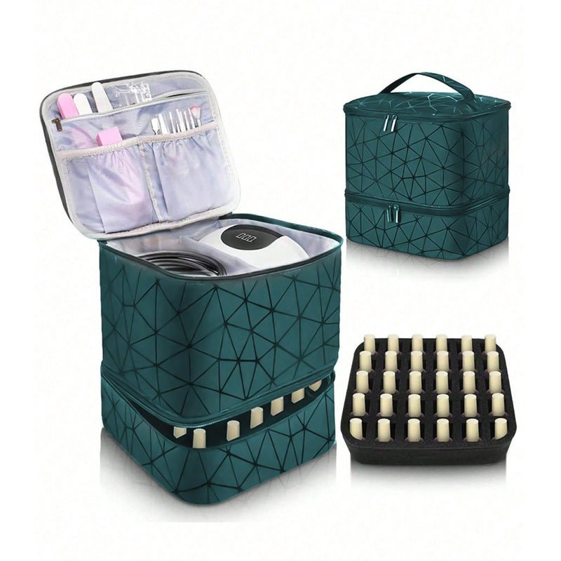 Portable 30-Compartment Nail Organizer Case with Polish & Oil Bags, All-in-One Manicure Tools & Cosmetic Storage Kit - F.Market23EF7EB265324BCD8131B497A4E36E8EeproloPortable 30-Compartment Nail Organizer Case with Polish & Oil Bags, All-in-One Manicure Tools & Cosmetic Storage KitPortable 30-Compartment Nail Organizer Case with Polish & Oil Bags, All-in-One Manicure Tools & Cosmetic Storage Kit