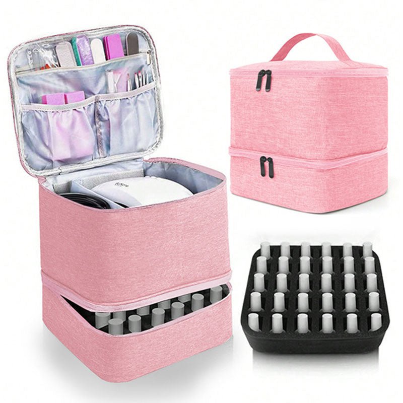 Portable 30-Compartment Nail Organizer Case with Polish & Oil Bags, All-in-One Manicure Tools & Cosmetic Storage Kit - F.Market5D47C1FFA7594084AF6B25600C7FE30FeproloPortable 30-Compartment Nail Organizer Case with Polish & Oil Bags, All-in-One Manicure Tools & Cosmetic Storage KitPortable 30-Compartment Nail Organizer Case with Polish & Oil Bags, All-in-One Manicure Tools & Cosmetic Storage Kit