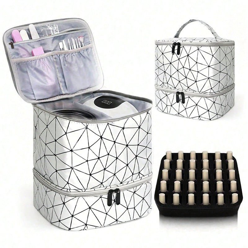 Portable 30-Compartment Nail Organizer Case with Polish & Oil Bags, All-in-One Manicure Tools & Cosmetic Storage Kit - F.Market776B0E5BF326469CACEAAD9FDF43D115eproloPortable 30-Compartment Nail Organizer Case with Polish & Oil Bags, All-in-One Manicure Tools & Cosmetic Storage KitPortable 30-Compartment Nail Organizer Case with Polish & Oil Bags, All-in-One Manicure Tools & Cosmetic Storage Kit