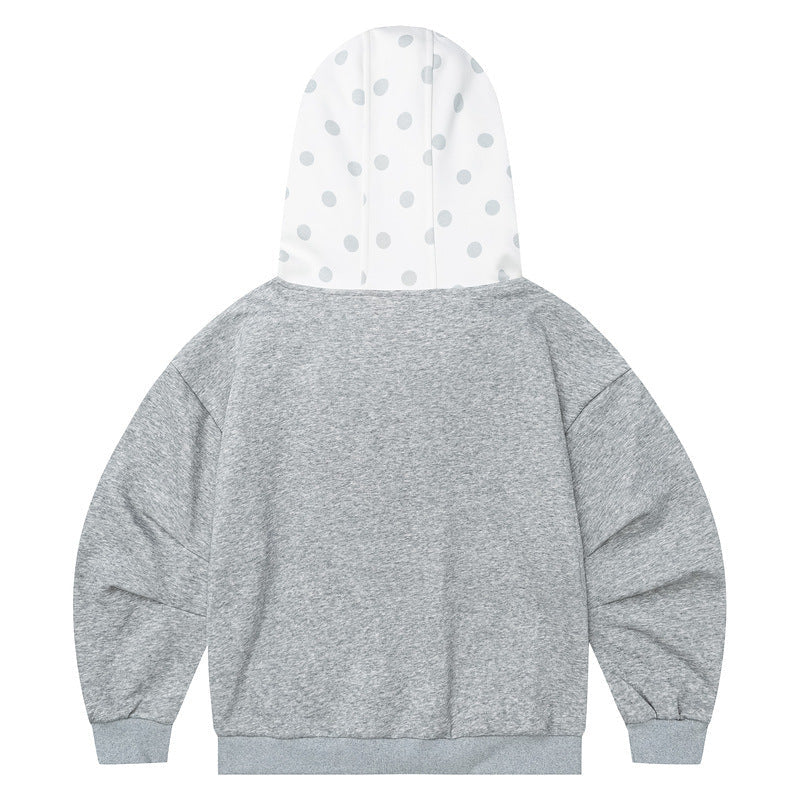 Retro grey patchwork polka dot rabbit ear hat long sleeved hoodie - F.Market0237115FFCA44EF29D036EFEC766D9BAeproloSRetro grey patchwork polka dot rabbit ear hat long sleeved hoodieRetro grey patchwork polka dot rabbit ear hat long sleeved hoodie