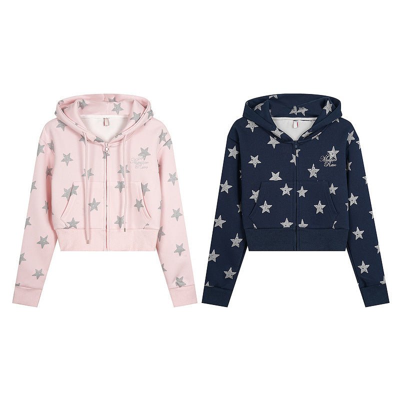 Retro star print hooded pink sweatshirt jacket - F.Market7A9AC2B63ADC419E9AE176DC936B8A61eproloSRetro star print hooded pink sweatshirt jacketRetro star print hooded pink sweatshirt jacket
