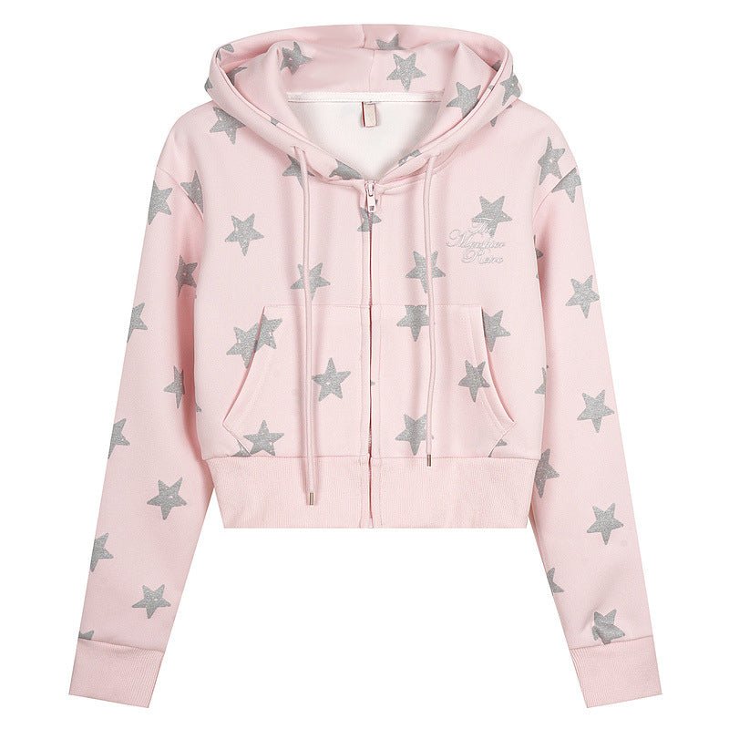 Retro star print hooded pink sweatshirt jacket - F.Market7A9AC2B63ADC419E9AE176DC936B8A61eproloSRetro star print hooded pink sweatshirt jacketRetro star print hooded pink sweatshirt jacket