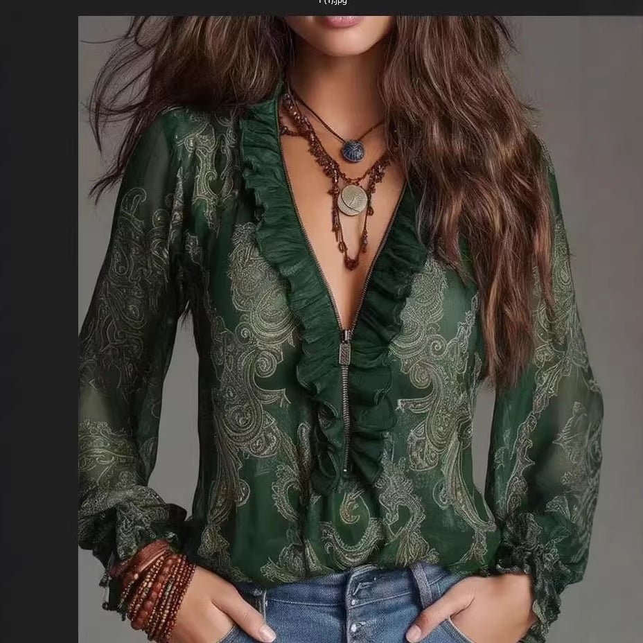Romantic Boho Deep V-Neck Paisley Ruffle Chiffon Shirt - F.Market3F7BD5EE49A9498CACF4C4CEE73C7860eproloXSRomantic Boho Deep V-Neck Paisley Ruffle Chiffon ShirtRomantic Boho Deep V-Neck Paisley Ruffle Chiffon Shirt