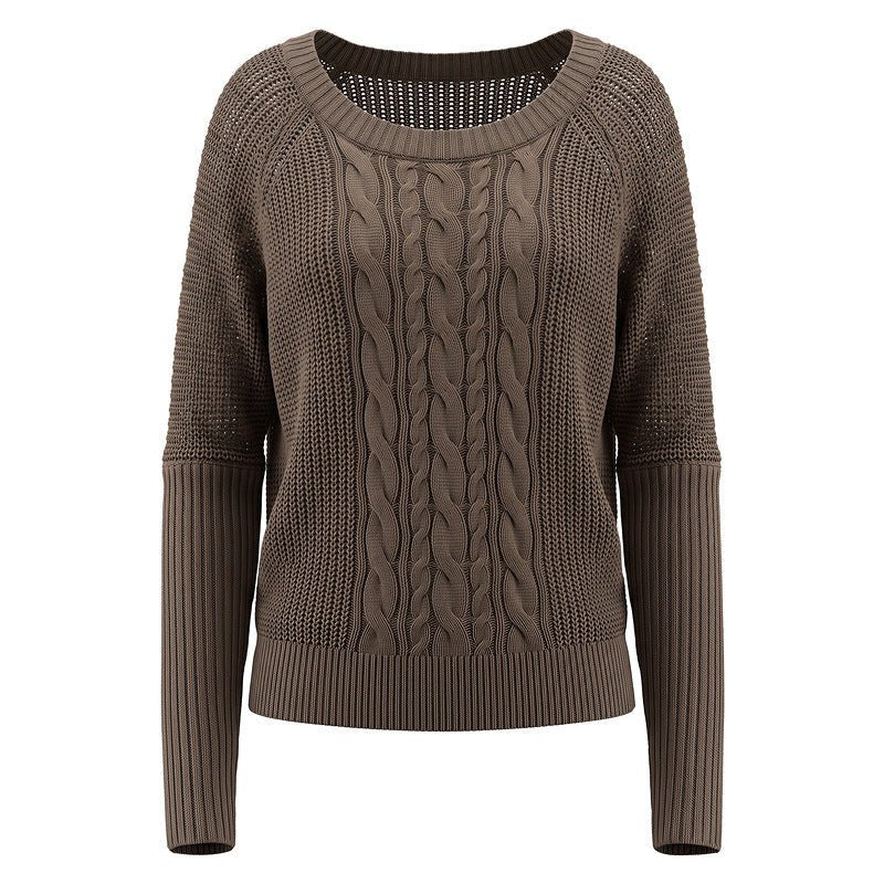 Round neck twisted flower knitted long sleeved sweater - F.Market1AF867D4E1074C8280F49B0429CD14F8eproloSRound neck twisted flower knitted long sleeved sweaterRound neck twisted flower knitted long sleeved sweater