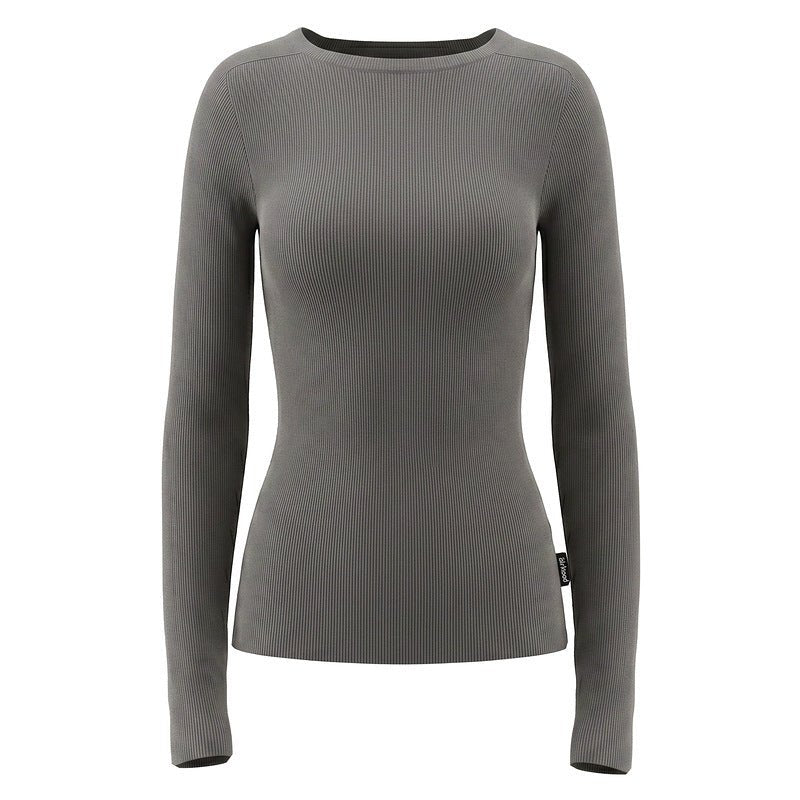 Round neck vertical groove long sleeved knitted sweater for women - F.MarketACD904F848DC4D31A831562C9FA56D17eproloSRound neck vertical groove long sleeved knitted sweater for womenRound neck vertical groove long sleeved knitted sweater for women