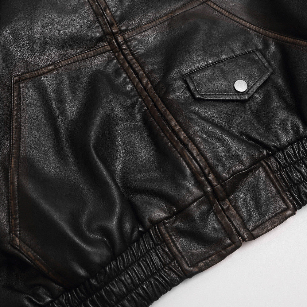 Rubbing edges to make old solid color PU leather jacket jacket - F.Market5591E162EABB4C2F88D36399DA288DF4eproloSRubbing edges to make old solid color PU leather jacket jacketRubbing edges to make old solid color PU leather jacket jacket