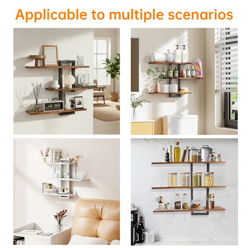 Rustic Wood & Metal Floating Shelves - Wall Mounted Storage for Kitchen/Bathroom - F.Market2B890DE890DC421A9D2B3F3191C04637eproloRustic Wood & Metal Floating Shelves - Wall Mounted Storage for Kitchen/BathroomRustic Wood & Metal Floating Shelves - Wall Mounted Storage for Kitchen/Bathroom