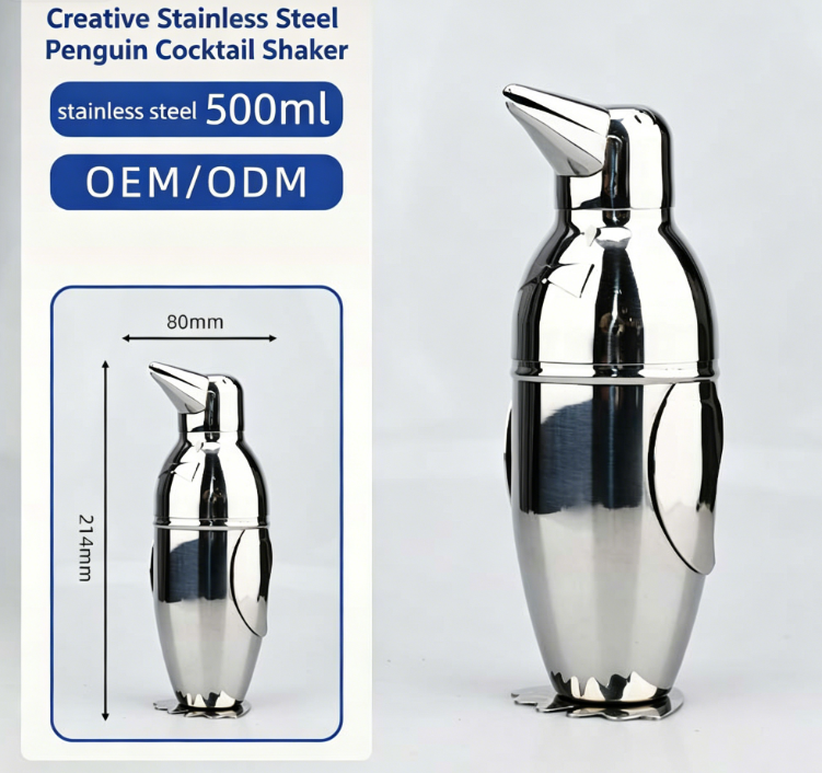 Shaker Professional Cocktail Shaker Stainless Steel Penguin Cup Cocktail Mixing Bottle Cocktail Shaker - F.MarketEFCE8F0FAF2E4CD2866C524508874B3AeproloShaker Professional Cocktail Shaker Stainless Steel Penguin Cup Cocktail Mixing Bottle Cocktail ShakerShaker Professional Cocktail Shaker Stainless Steel Penguin Cup Cocktail Mixing Bottle Cocktail Shaker