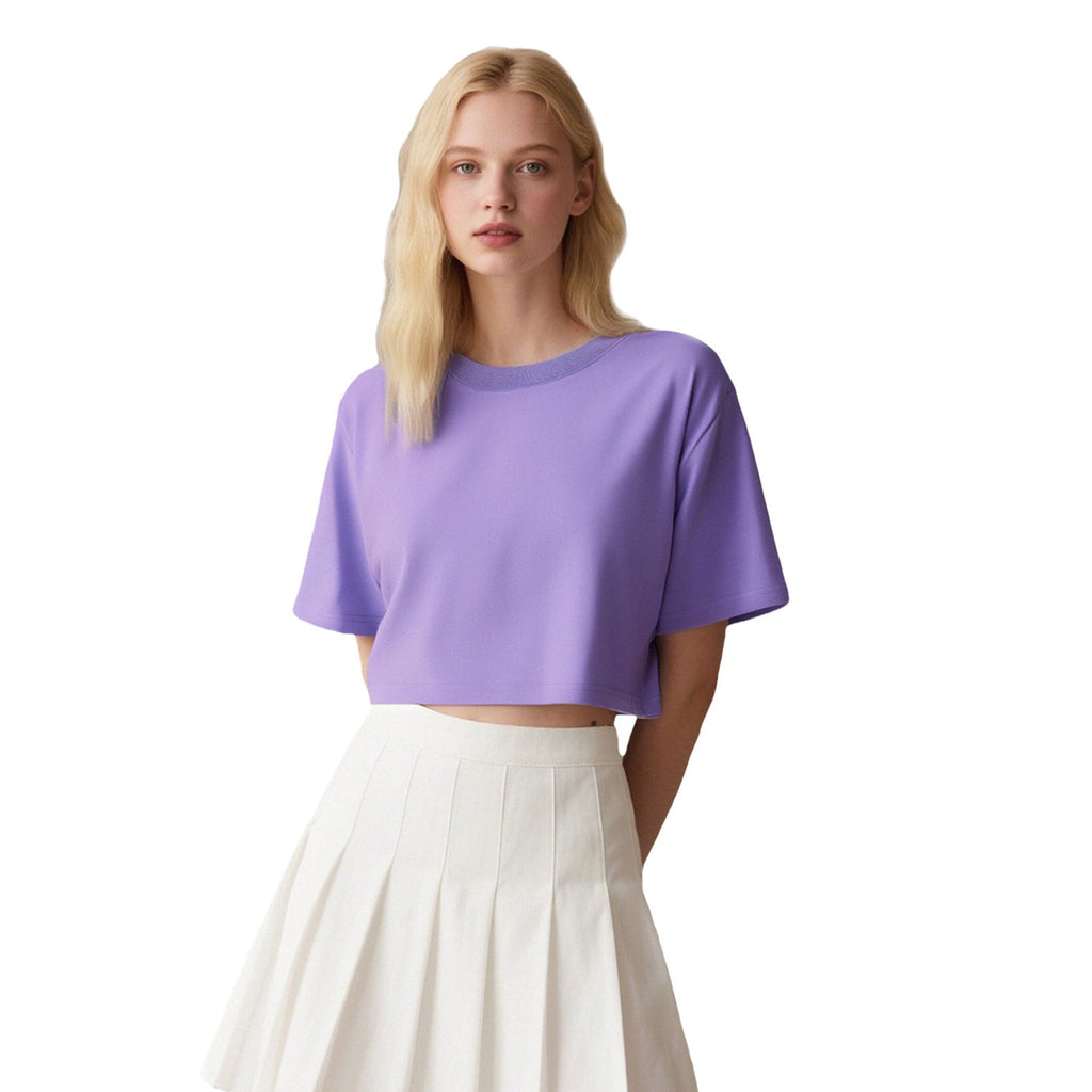 Short crop loose top women's short sleeved T-shirt with exposed navel - F.MarketFEB280B72D224E729EC4F1FAA4971633eproloMShort crop loose top women's short sleeved T-shirt with exposed navelShort crop loose top women's short sleeved T-shirt with exposed navel