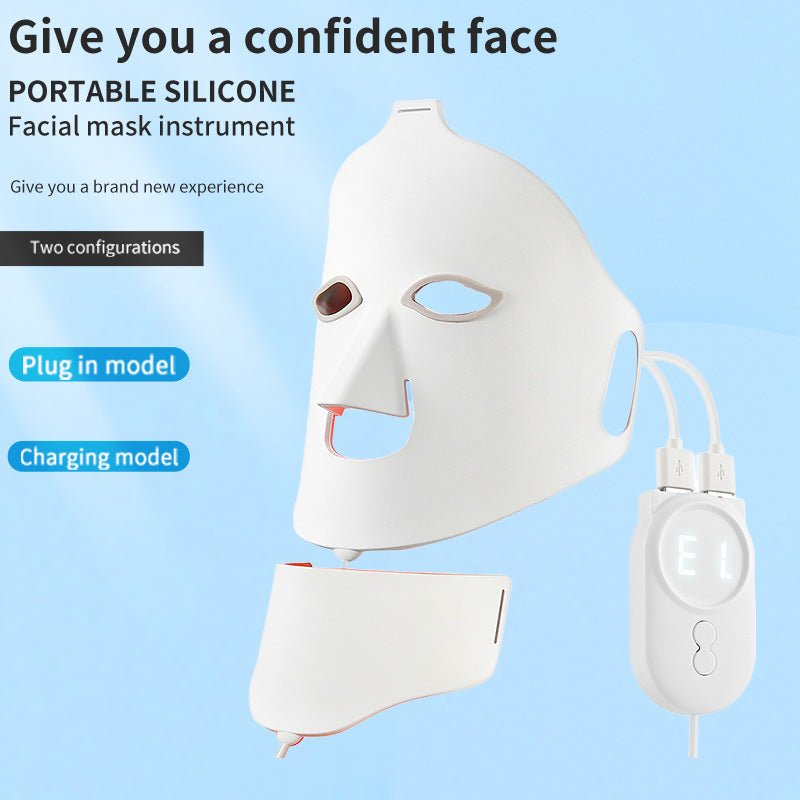 Silicone beauty mask LED photon rejuvenation facial mask instrument red and blue light large row light spectrometer - F.MarketFC892C574DCC4AD19A485558A35AFC29eproloSilicone beauty mask LED photon rejuvenation facial mask instrument red and blue light large row light spectrometerSilicone beauty mask LED photon rejuvenation facial mask instrument red and blue light large row light spectrometer