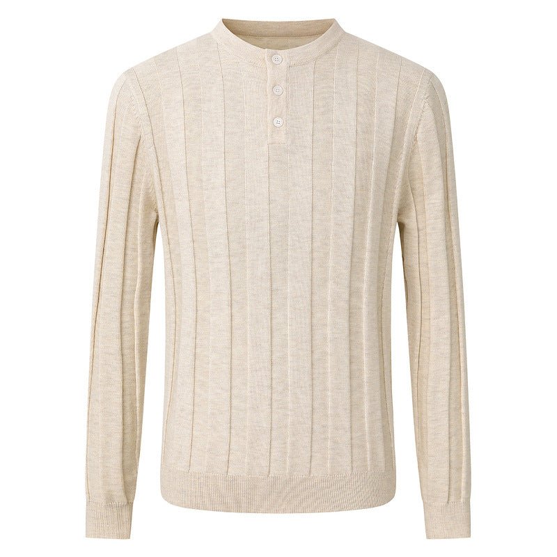 Simple Henley collar vertical pit stripe oat knit sweater - F.MarketB2ADB9AFCA7B4A0790F9325CE15D68B4eproloSSimple Henley collar vertical pit stripe oat knit sweaterSimple Henley collar vertical pit stripe oat knit sweater