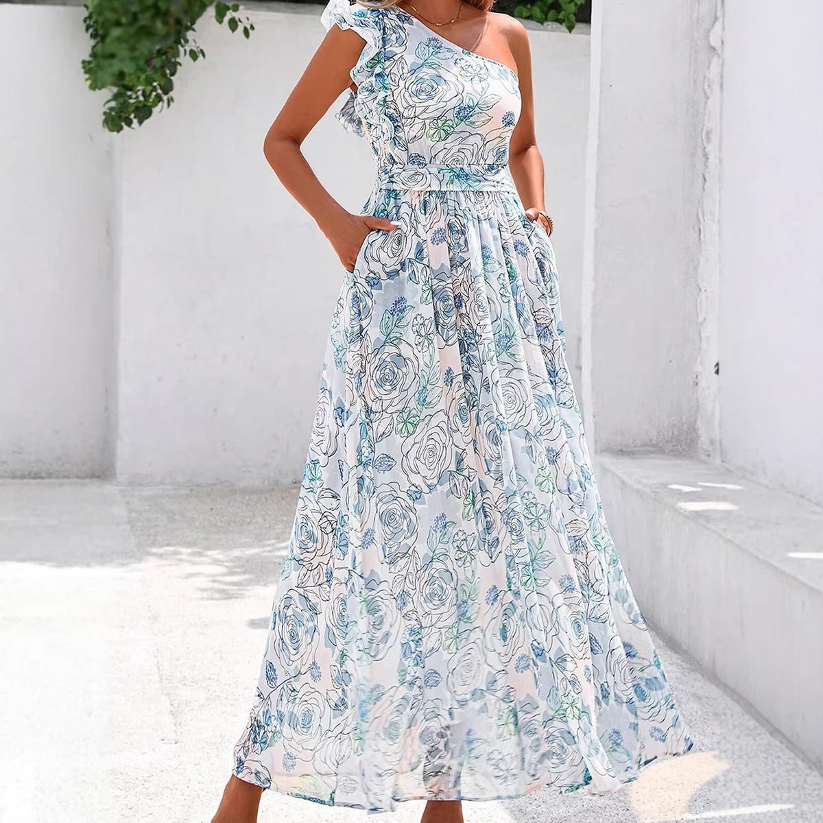 Single Shoulder High Waist Dress for Women - F.MarketA2FE456A90A045C1AE2DE13C917A496AeproloSSingle Shoulder High Waist Dress for WomenSingle Shoulder High Waist Dress for Women