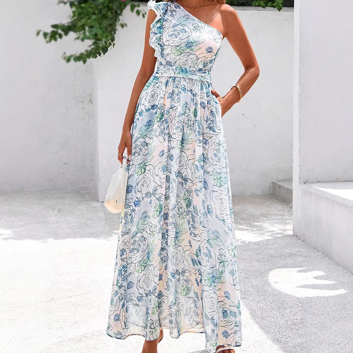 Single Shoulder High Waist Dress for Women - F.MarketA2FE456A90A045C1AE2DE13C917A496AeproloSSingle Shoulder High Waist Dress for WomenSingle Shoulder High Waist Dress for Women
