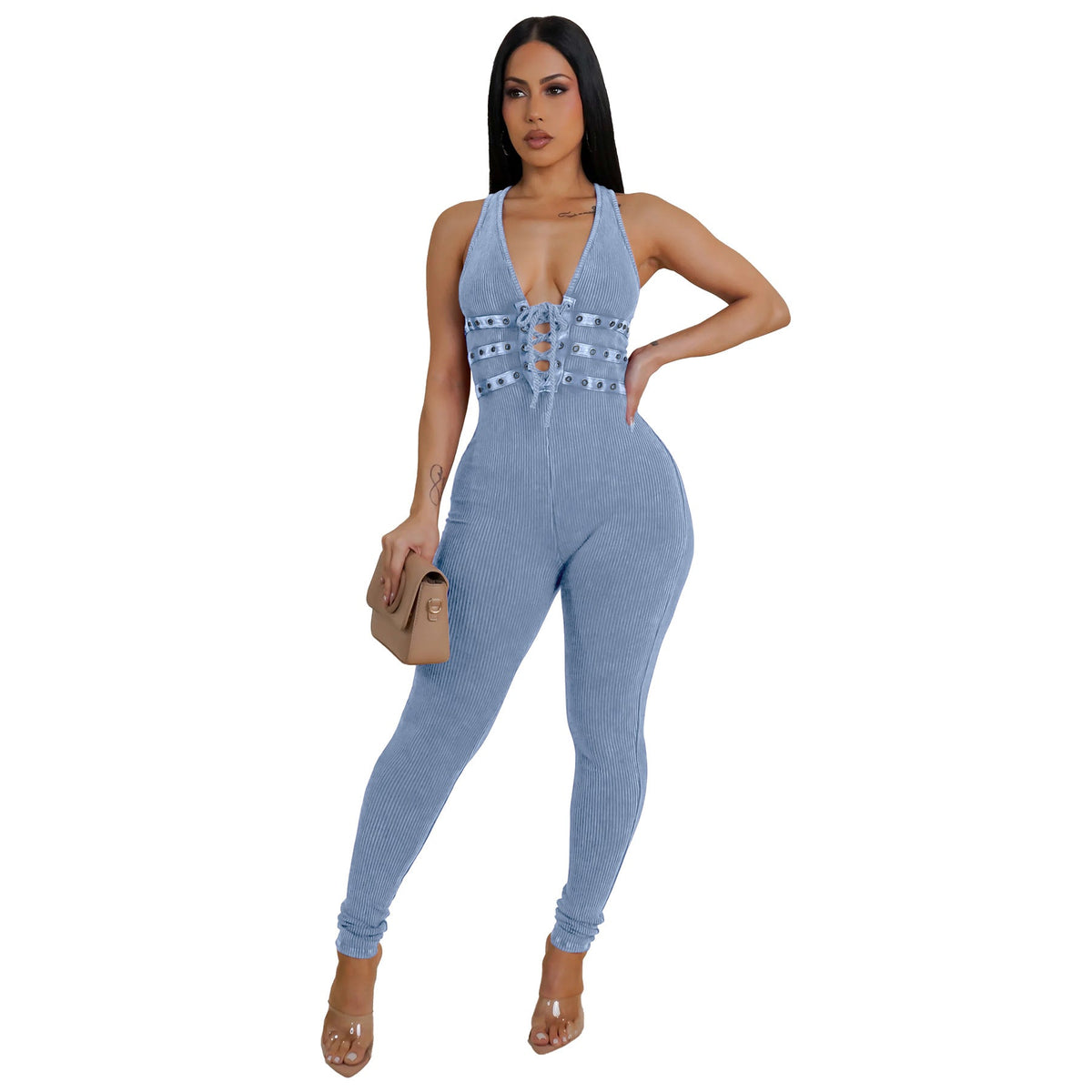 Sleeveless V-neck jumpsuit - F.MarketC793A9EE931544C686C6BB2D500A0381eproloSSleeveless V-neck jumpsuitSleeveless V-neck jumpsuit