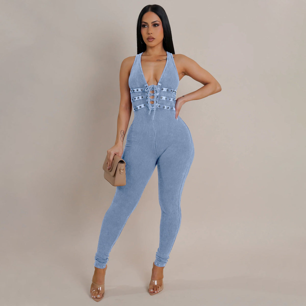Sleeveless V-neck jumpsuit - F.MarketD66062E6FA804685A763ACE5508DE27DeproloSSleeveless V-neck jumpsuitSleeveless V-neck jumpsuit