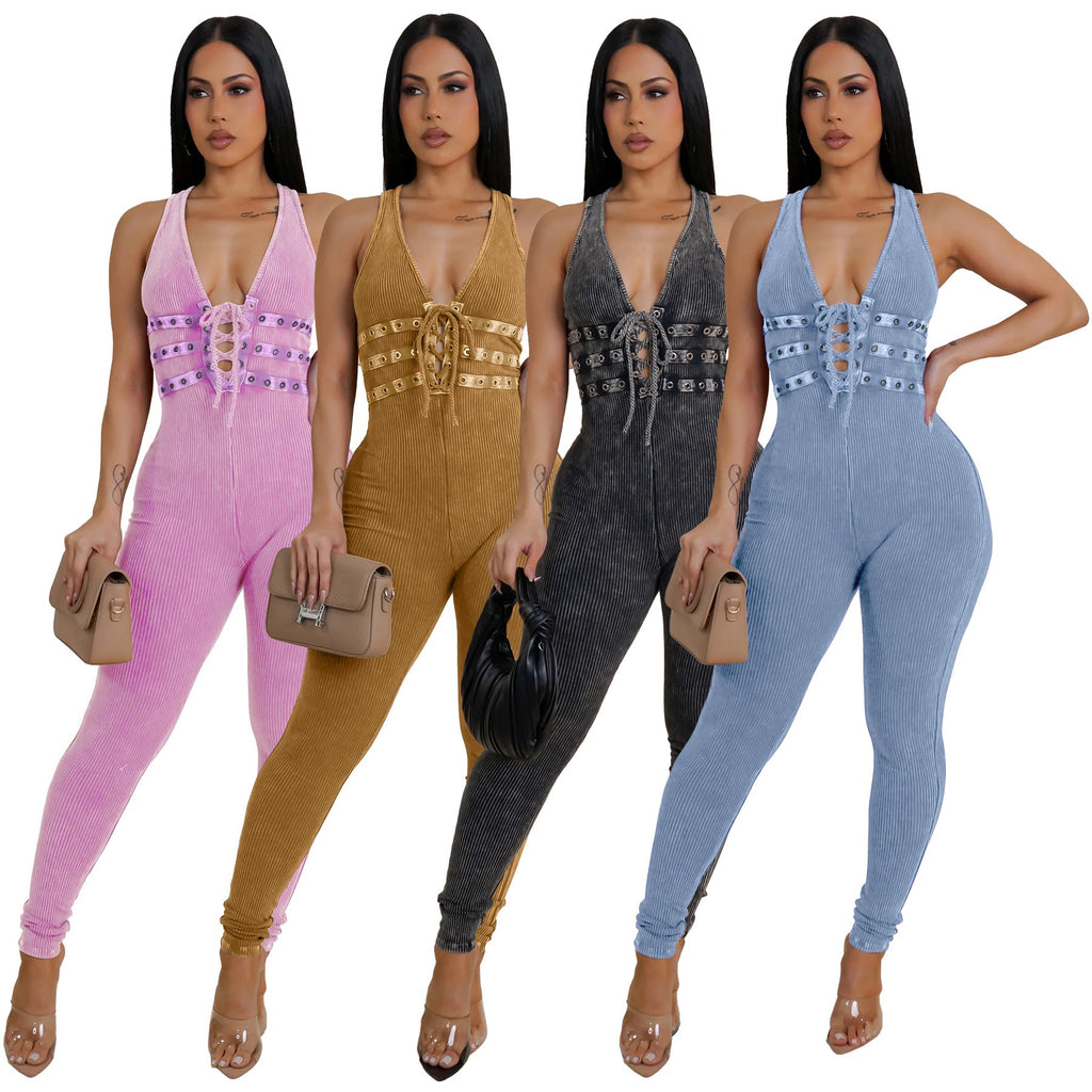 Sleeveless V-neck jumpsuit - F.MarketD66062E6FA804685A763ACE5508DE27DeproloSSleeveless V-neck jumpsuitSleeveless V-neck jumpsuit