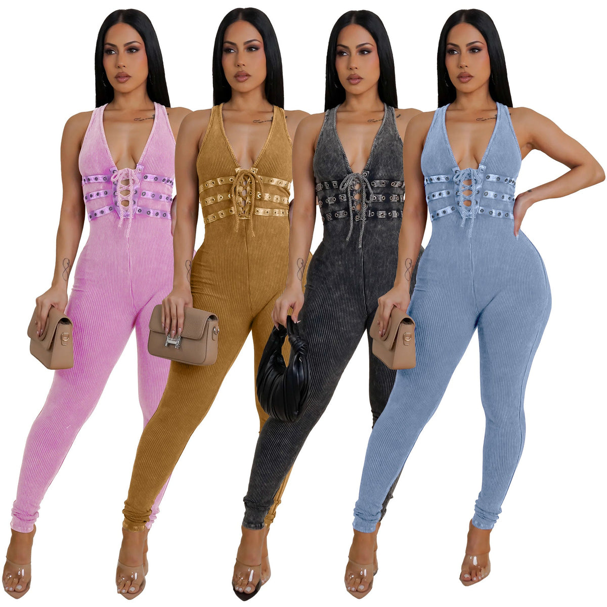 Sleeveless V-neck jumpsuit - F.MarketD66062E6FA804685A763ACE5508DE27DeproloSSleeveless V-neck jumpsuitSleeveless V-neck jumpsuit