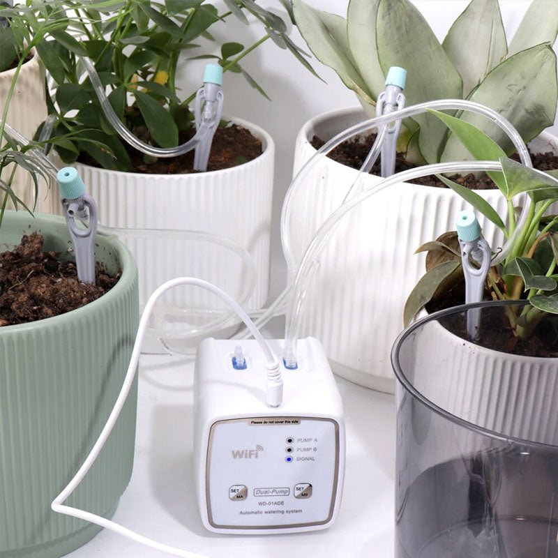 Smart WiFi Irrigation System - Dual Pump Automatic Timer Drip Kit, App Remote Control for Patio & Garden Watering - F.MarketB1E2D59246E142269406AC12481F6919eproloSmart WiFi Irrigation System - Dual Pump Automatic Timer Drip Kit, App Remote Control for Patio & Garden WateringSmart WiFi Irrigation System - Dual Pump Automatic Timer Drip Kit, App Remote Control for Patio & Garden Watering