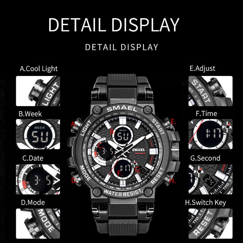 SMEAL 1803 Men Sport Watches Digital Double Time Chronograph Watch Mens LED Chronometre Week Display Wristwatches montre homme Hour - F.Market5102088B320A451D88B4DF019E704A96eproloSMEAL 1803 Men Sport Watches Digital Double Time Chronograph Watch Mens LED Chronometre Week Display Wristwatches montre homme HourSMEAL 1803 Men Sport Watches Digital Double Time Chronograph Watch Mens LED Chronometre Week Display Wristwatches montre homme Hour