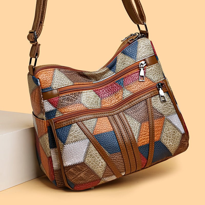 Splicing color blocking large capacity shoulder bag - F.Market1351FF7EF46B4A47A27839E4F5AB7A45eproloSplicing color blocking large capacity shoulder bagSplicing color blocking large capacity shoulder bag