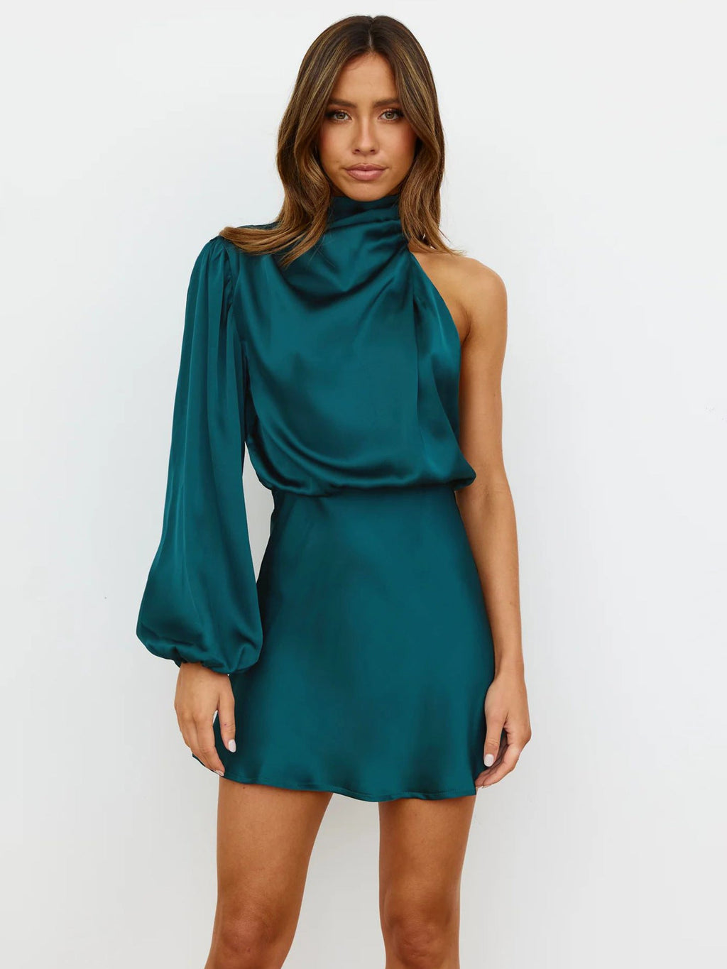Spring 2024 Women's Satin Shoulder Long Sleeve Mini Skirt Silk Long Sleeve Crewneck Cocktail Skirt - F.MarketApricot / SF.MarketSSpring 2024 Women's Satin Shoulder Long Sleeve Mini Skirt Silk Long Sleeve Crewneck Cocktail SkirtSpring 2024 Women's Satin Shoulder Long Sleeve Mini Skirt Silk Long Sleeve Crewneck Cocktail Skirt