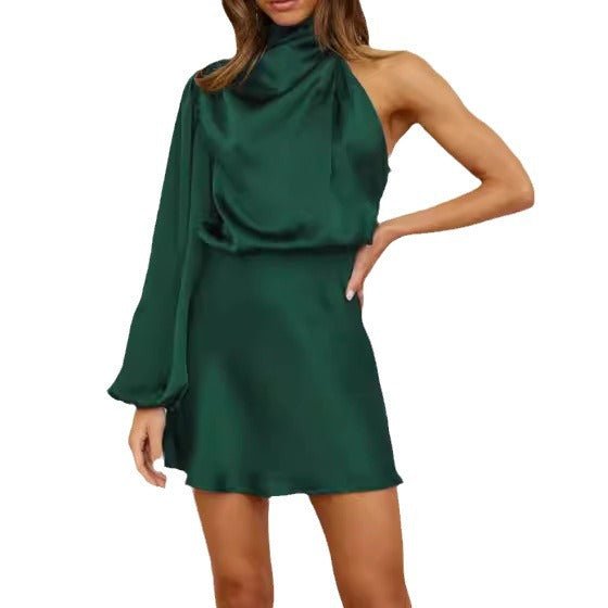 Spring 2024 Women's Satin Shoulder Long Sleeve Mini Skirt Silk Long Sleeve Crewneck Cocktail Skirt - F.MarketApricot / SF.MarketSSpring 2024 Women's Satin Shoulder Long Sleeve Mini Skirt Silk Long Sleeve Crewneck Cocktail SkirtSpring 2024 Women's Satin Shoulder Long Sleeve Mini Skirt Silk Long Sleeve Crewneck Cocktail Skirt