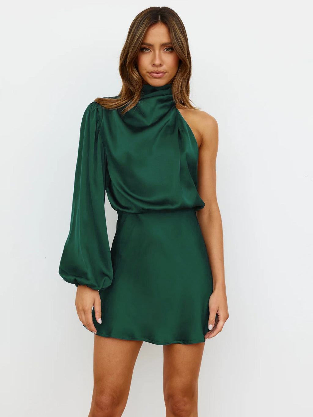 Spring 2024 Women's Satin Shoulder Long Sleeve Mini Skirt Silk Long Sleeve Crewneck Cocktail Skirt - F.MarketApricot / SF.MarketSSpring 2024 Women's Satin Shoulder Long Sleeve Mini Skirt Silk Long Sleeve Crewneck Cocktail SkirtSpring 2024 Women's Satin Shoulder Long Sleeve Mini Skirt Silk Long Sleeve Crewneck Cocktail Skirt