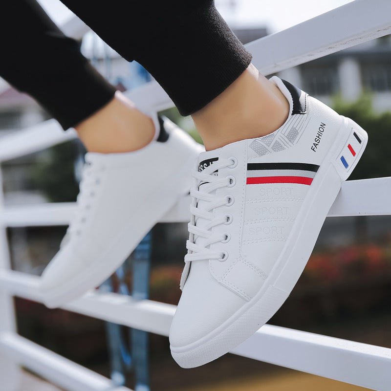 Spring New Shoes Men's Korean-style Fashionable White Shoes All-match Casual Sports Trendy Shoes Men's Sneakers for Students - F.Marketwhite red / 40F.Market40Spring New Shoes Men's Korean-style Fashionable White Shoes All-match Casual Sports Trendy Shoes Men's Sneakers for StudentsSpring New Shoes Men's Korean-style Fashionable White Shoes All-match Casual Sports Trendy Shoes Men's Sneakers for Students