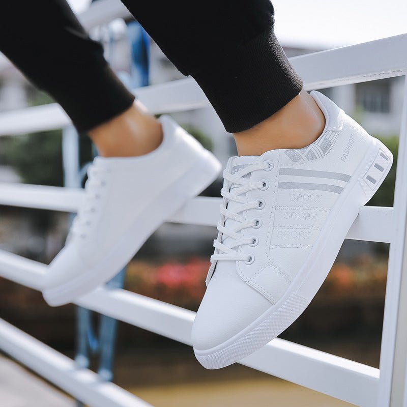 Spring New Shoes Men's Korean-style Fashionable White Shoes All-match Casual Sports Trendy Shoes Men's Sneakers for Students - F.MarketSilver / 40F.Market40Spring New Shoes Men's Korean-style Fashionable White Shoes All-match Casual Sports Trendy Shoes Men's Sneakers for StudentsSpring New Shoes Men's Korean-style Fashionable White Shoes All-match Casual Sports Trendy Shoes Men's Sneakers for Students