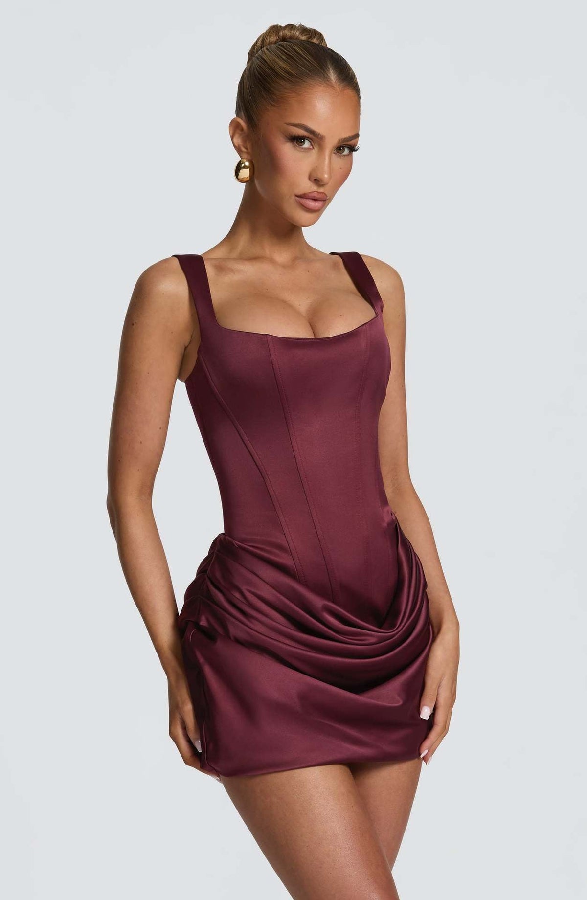 Square Neck Sleeveless High Waist Tie Belt Slim Fit Elegant 3D Pleated Bodycon Short Dress - F.MarketB7E670A1A75C4FB5AF4B6E400995FBC9eproloSSquare Neck Sleeveless High Waist Tie Belt Slim Fit Elegant 3D Pleated Bodycon Short DressSquare Neck Sleeveless High Waist Tie Belt Slim Fit Elegant 3D Pleated Bodycon Short Dress